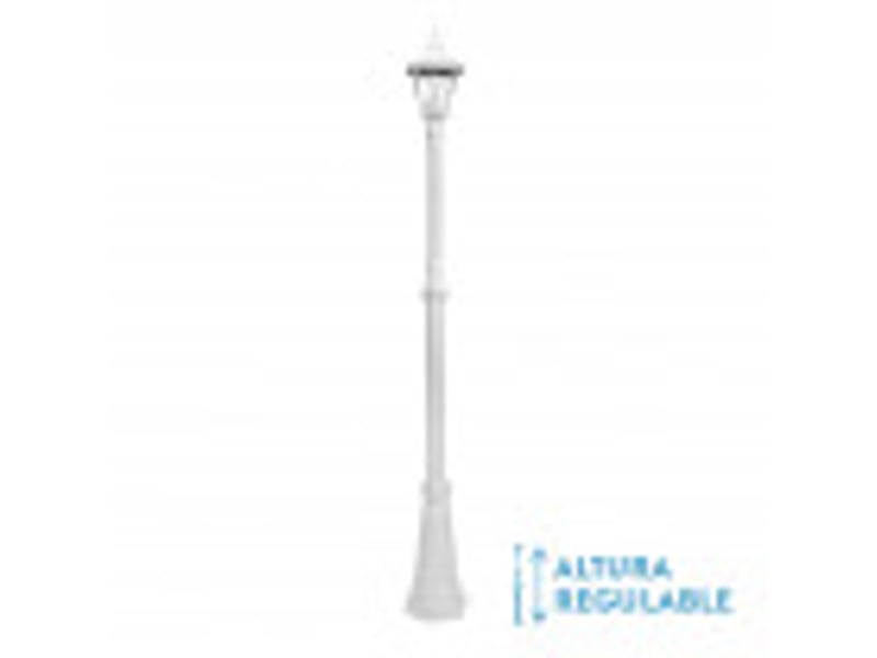  Lampadaire extérieur fabrilamp spica 1 x e27 blanc ip44 147-220 x 20 x 20 cm 149241001 - Conforama B