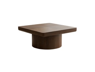 Table basse carré(e) coloris bois foncé <strong>OKWISH</strong> <strong></strong> - 78 cmx78 cm