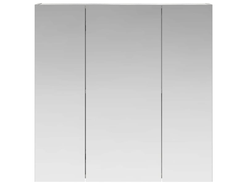  Armoire miroir salle de bain, meuble de rangement gris béton 70x14.5x70 cm shl2922  - Conforama E