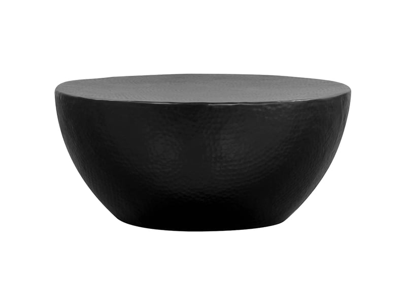  Table basse - table de salon - table à thé aluminium martelé 70x30 cm noir  - Conforama C