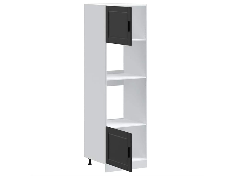 Meuble de rangement, armoires de four porto noir bois d'ingénierie - Conforama E