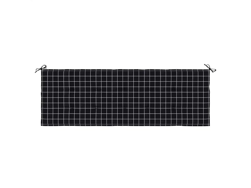  Coussin de banc de jardin, coussin d'assise carreaux noir 150x50x3cm tissu oxford cf52708  - Conforama D
