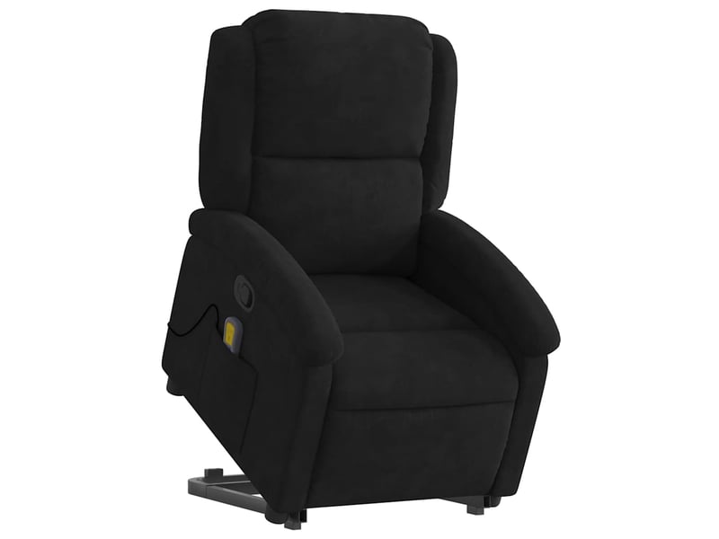 Fauteuil de massage inclinable, fauteuil relax noir velours shl56697 - Conforama C