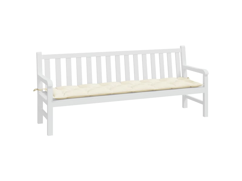  Coussin de banc de jardin, coussin d'assise crème 200x50x7 cm tissu oxford cf52717  - Conforama C