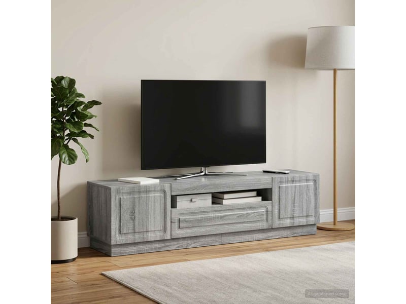  Meuble tv - banc tv - meuble de rangement led sonoma gris bois d'ingénierie  - Conforama B