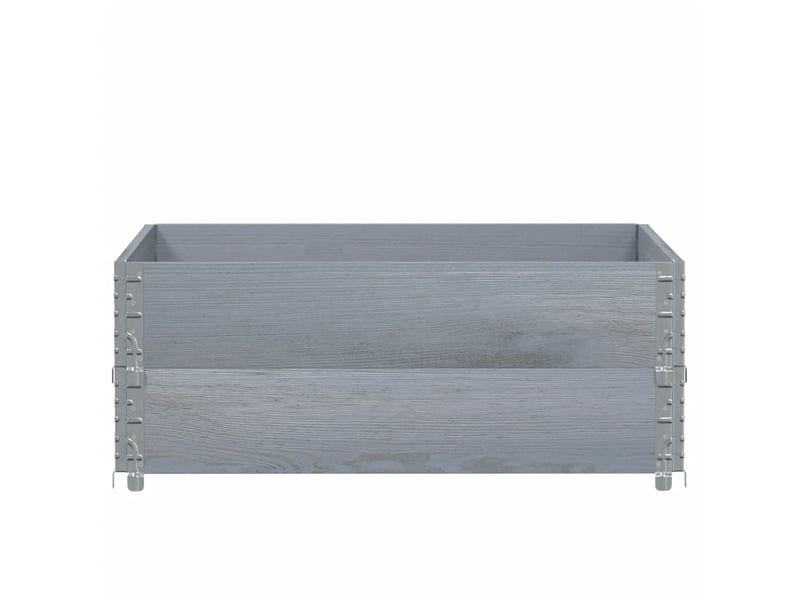  Jardinière - bac à fleurs gris 100x100 cm bois de pin massif  - Conforama A