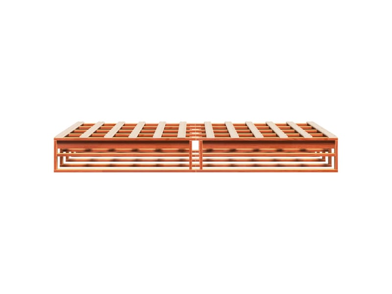  Lit double- lit adulte -  cadre de lit sans matelas  marron 150x200cm bois pin massif  - Conforama D