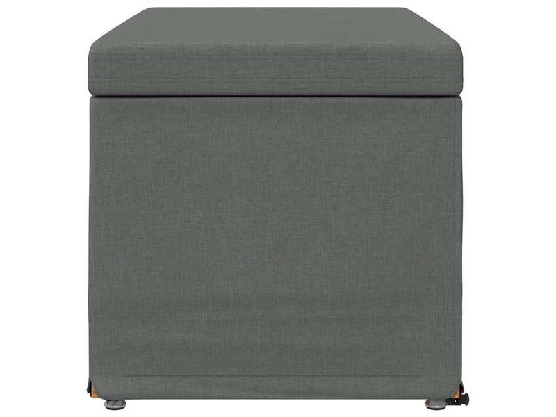 Tabouret bas, ottoman gris foncé 81x41x40 cm tissu et bois stratifié  - Conforama E