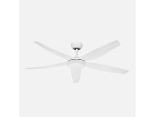 Ventilateur de plafond fabrilamp altea dc blanc 5 pales 142 cm 6 vitesses led 24 w télécommande