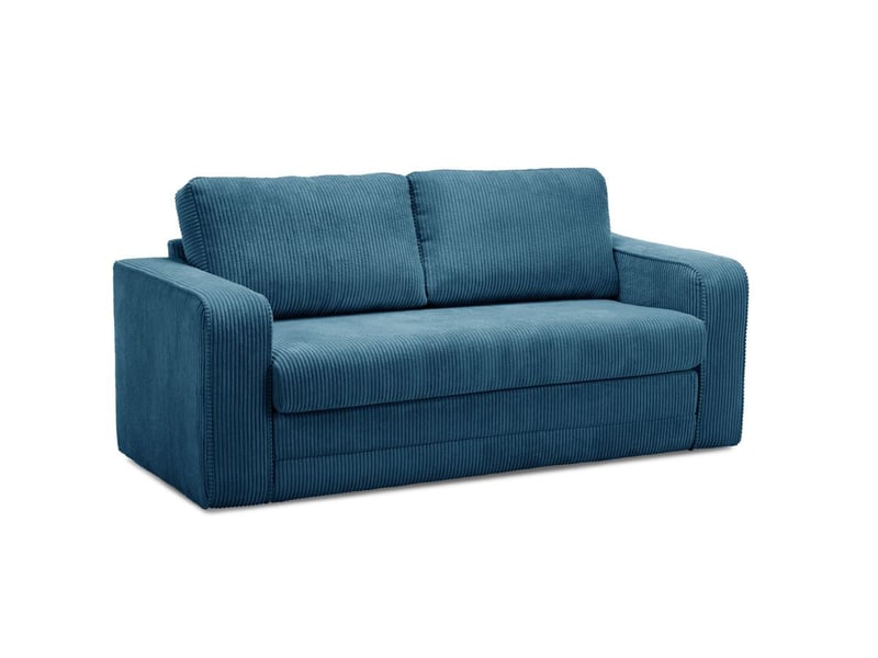  Bobochic canapé droit convertible déplimousse come velours côtelé bleu foncé COME - Conforama A