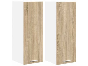 Armoire suspendue 2 pcs chêne sonoma et blanc bois d'ingénierie shl8635