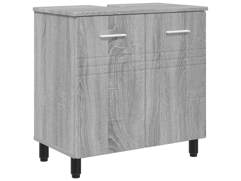 Unité de vanité de salle de bain, meuble de rangement sonoma gris 60x35x60 cm shl5214 - Conforama A