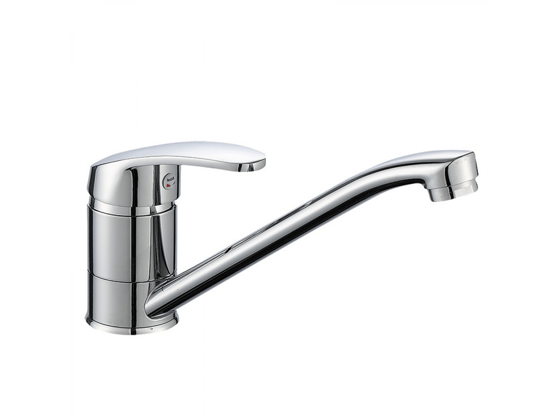  Robinet universel à long bec pivotant à 180°, eau chaude et froide, un seul trou, style court, argenté  - Conforama A