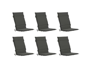Lot de 6 coussins de chaise à dossier haut gemert cf59361