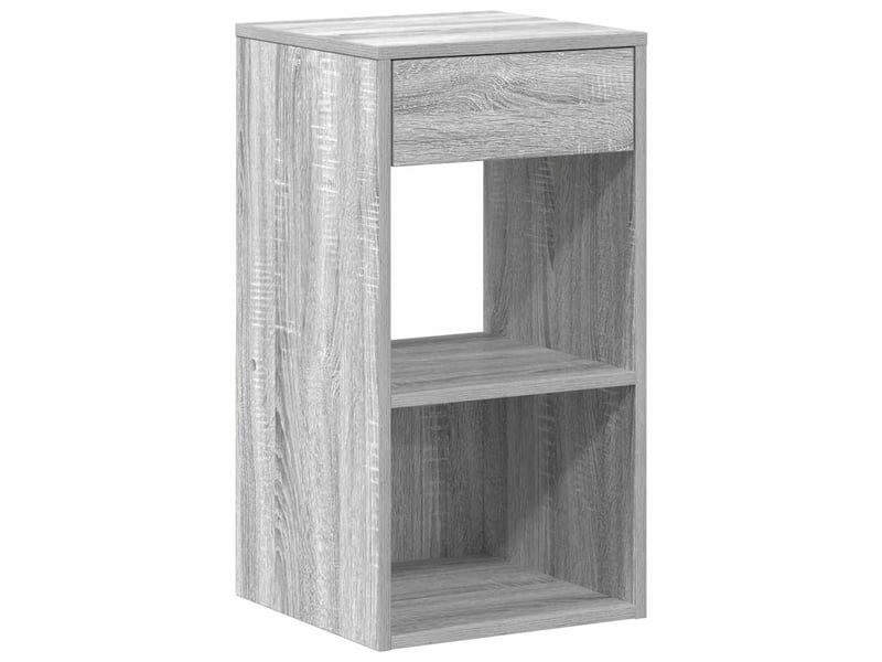 Lot de 2 tables de chevet - cabinet de chevet - table de nuit avec tiroir sonoma gris 35x34x66,5 cm - Conforama D
