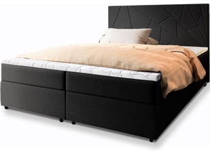 Lit avec rangement 180x200 cm <strong>MASSENO</strong> <strong></strong> coloris noir