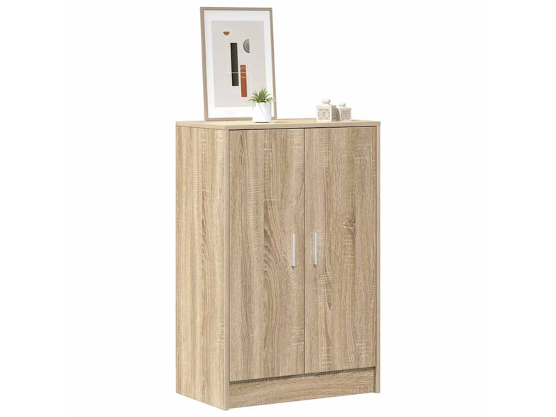  Meuble à chaussures, armoire à chaussures 60x35x92 cm chêne sonoma  - Conforama C