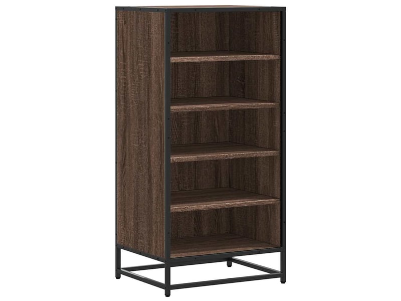  Étagère à chaussures chêne marron 48x38x97,5 cm bois ingénierie shl1230  - Conforama A