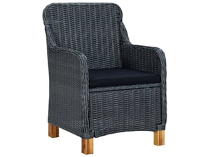 Lot de 2 chaise de jardin | chaise d'extérieur avec coussins résine tressée shl2180