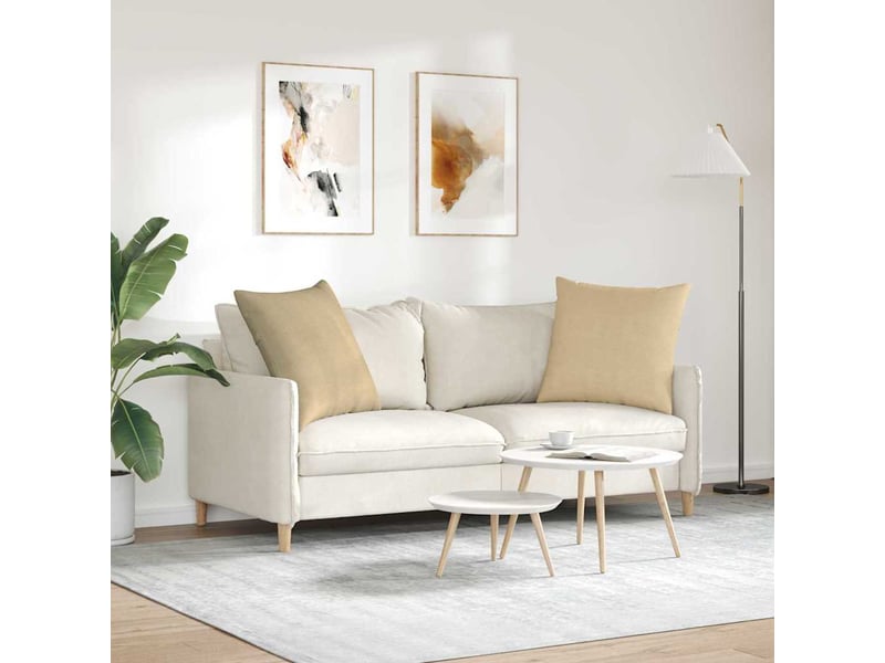 Lot de 2 coussins de canapé, coussins décoratifs vert gris 80 x 80 cm cf59208 - Conforama D