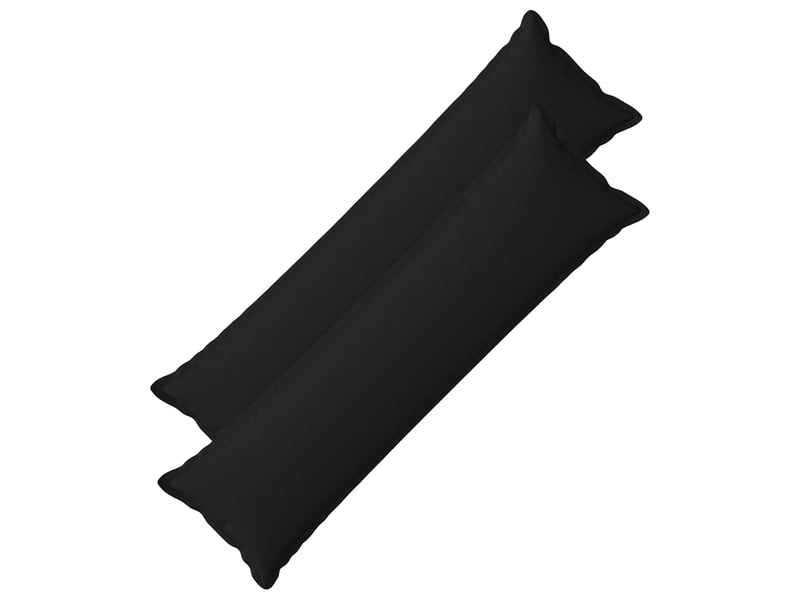 Lot de 2 coussins avec oreiller, coussins décoratifs houten noir lin synthétique cf51187 - Conforama B