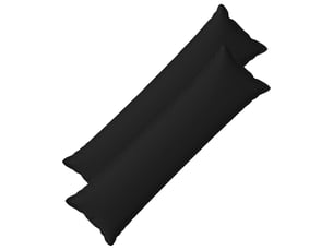 Lot de 2 coussins avec oreiller, coussins décoratifs houten noir lin synthétique cf51187