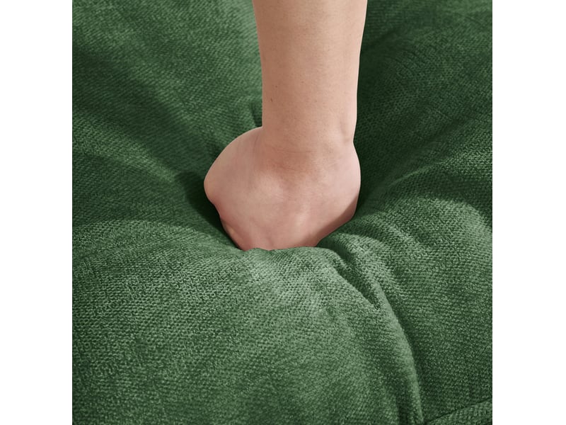 Pouf repose-pieds 76x69x46 cm en polyester vert - Conforama R