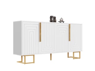 Buffet 4 porte(s) LPOSPI - 152 cm coloris blanc