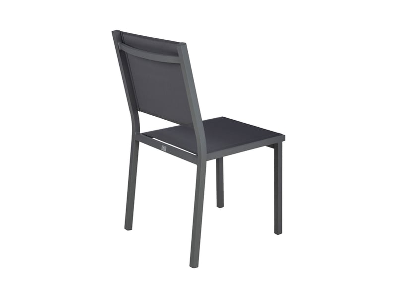  Lot de 4 chaises en alu et textilene gris  - Conforama E