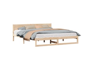 Lit 2 places 200x200 cm coloris marron