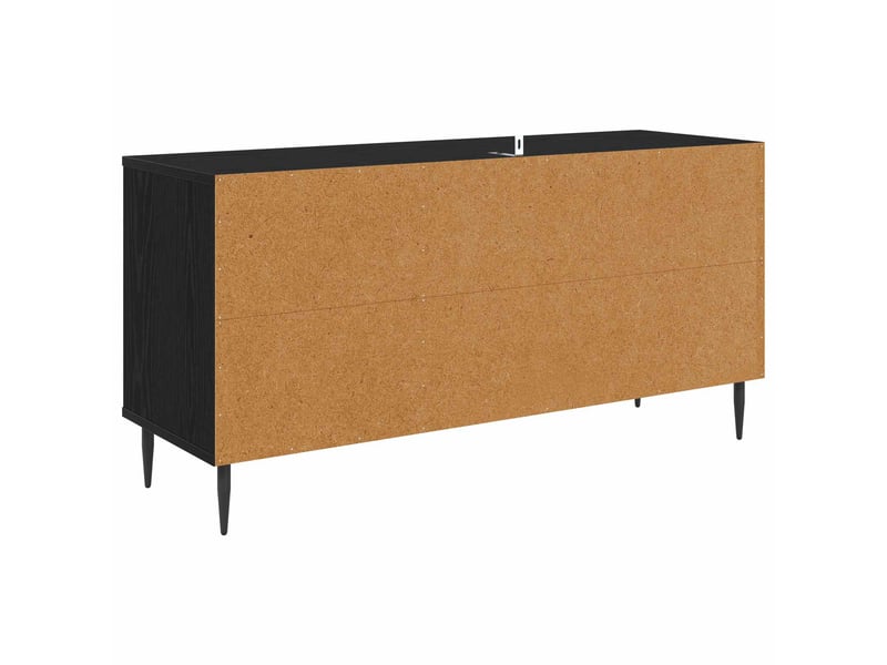  Meuble tv - banc tv - meuble de rangement gennep 102 x 33 x 51 cm chêne noir bois d'ingénierie  - Conforama E