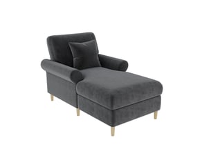 Canapé droit fixe <strong>MAISENTIEL</strong> <strong></strong> 1 place Velours gris