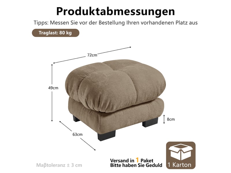  Tissu chenille ottoman -marron SF20260312012 - Conforama E