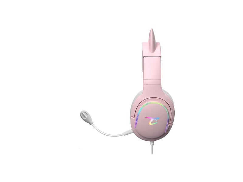  Casque gaming subsonic spectra led filaire rose candy pink 50 mm rgb micro repositionnable commande volume muet AABYA94811 - Conforama C
