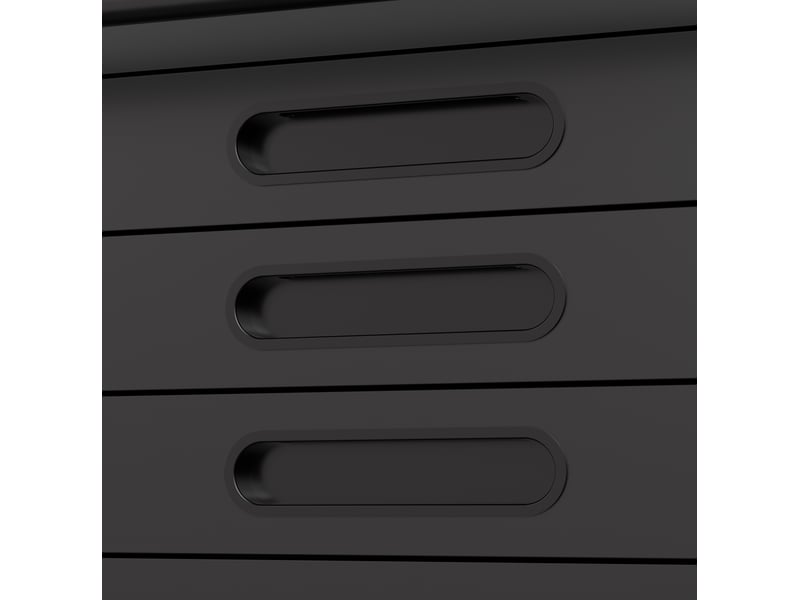  Armoire à outils mobile 75 x 42 x 87,3 cm en métal noir, 3 tiroirs et portes verrouillables pour garage et atelier  - Conforama E