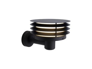 Applique murale extérieur adapté aux zones côtières, cirella 25 en métal noir, ip54, nordlux