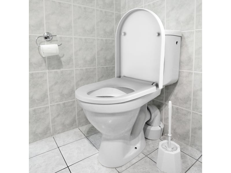  Abattant wc duroplast forme d blanc, soft-close, quick-release, charnières inox réglables, couvercle robuste, full surround PHO_0R8P5B1S - Conforama C