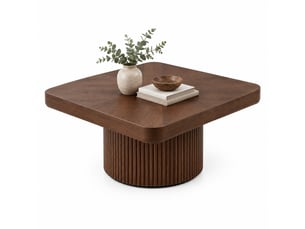 Table basse carré(e) coloris bois foncé CHICFURN  - 78 cmx78 cm
