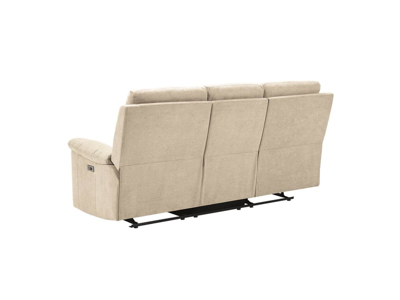  Canapé 3 places relax électrique tissu waterproof ivoire - briana BRIANA - Conforama E