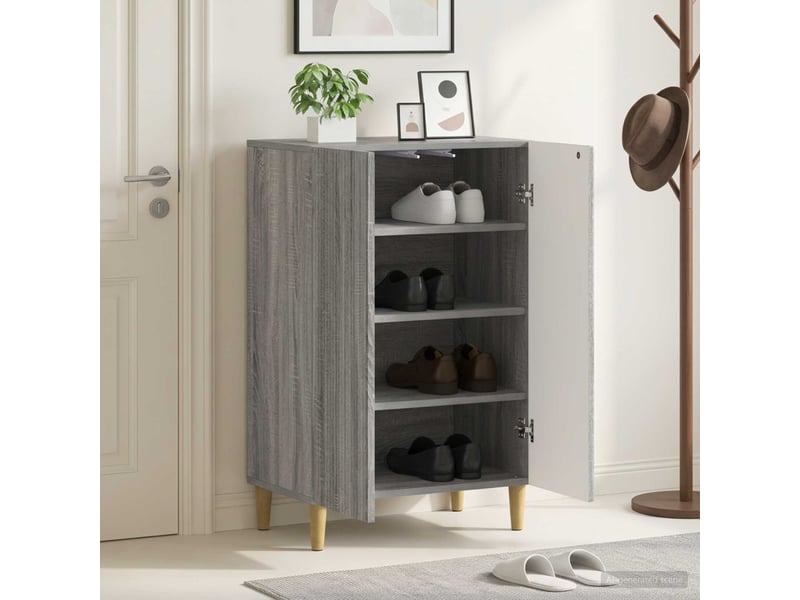  Meuble à chaussure, cabinet à chaussures arnhem 59,5x39,5x90 cm sonoma gris  - Conforama B