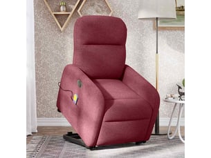 Fauteuil relax électrique  <strong></strong> Tissu rouge