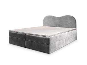 Lit avec rangement 160x200 cm <strong>MASSENO</strong> <strong></strong> coloris gris