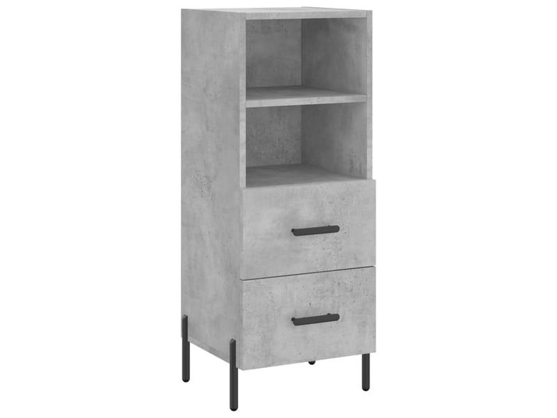  Buffet haut - bahut - meuble de rangement gris béton 34,5x34x180 cm bois d'ingénierie  - Conforama E