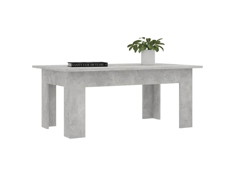  Table basse - table de salon - table à thé gris béton 100x60x42 cm bois d’ingénierie  - Conforama C