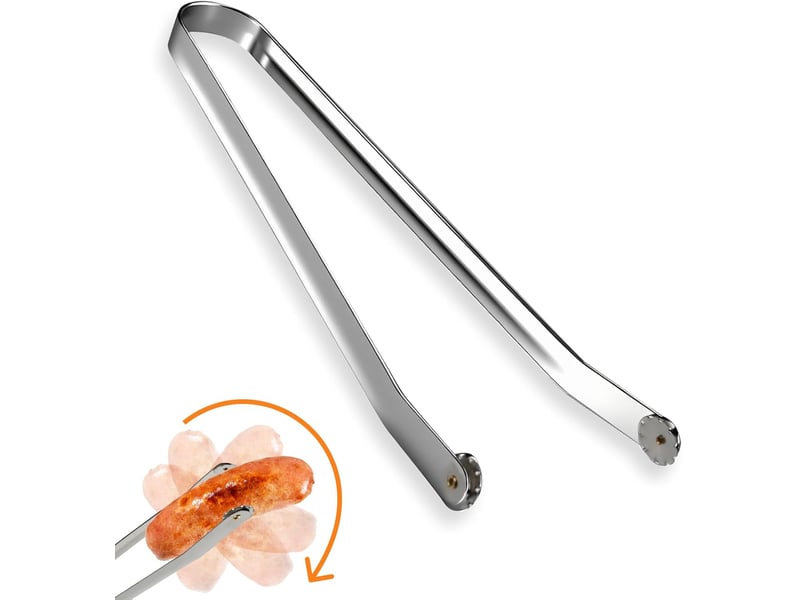  Pince barbecue inox à roulette,manche résistante pour retourner viandes,saucisses,bacon et légumes lors des grillades en extérieur No Commercial reference - Conforama A