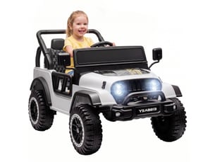 Voiture électrique enfants 12v télécommande 2,4g phares blanc