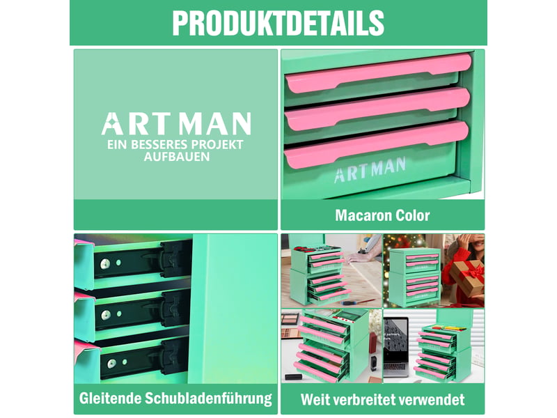  Organisateur en acier à 5 tiroirs 28.5 x 15.8 x 32 cm W3655P454019 - Conforama D