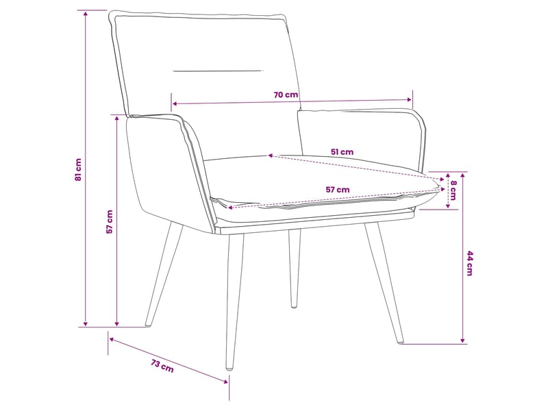  Vidaxl fauteuil bleu denim tissu  - Conforama C
