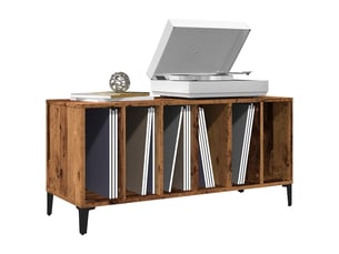 Armoire à disques, armoire de rangement vieux bois 100x38x48 cm bois d'ingénierie shl83465