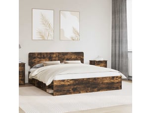 Lit 2 places 200x200 cm coloris marron